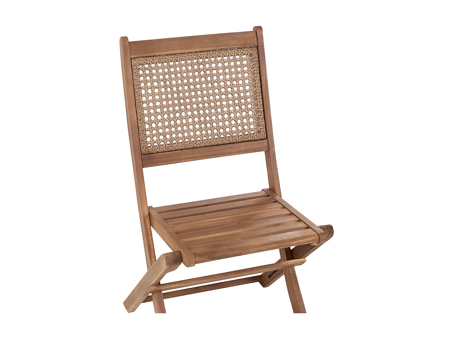 Lot de 4 chaises de jardin PARAGGI Bois d'acacia certifié Marron foncé