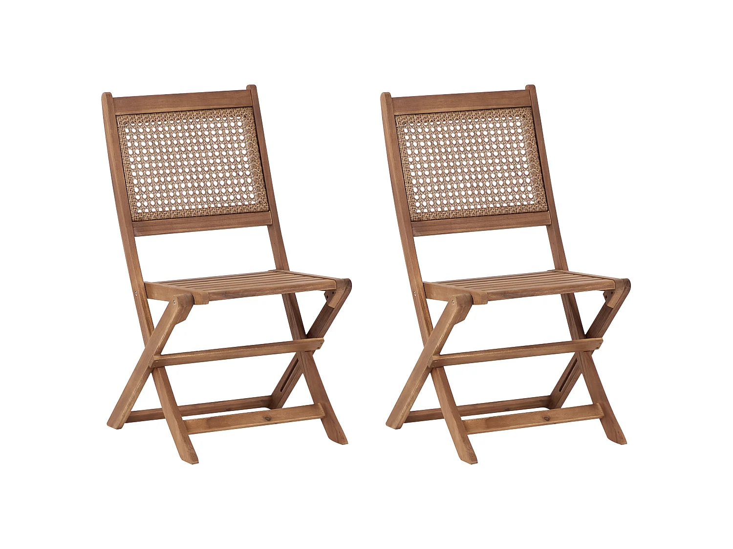 Set di 2 sedie da giardino PARAGGI Legno di acacia certificato Marrone scuro
