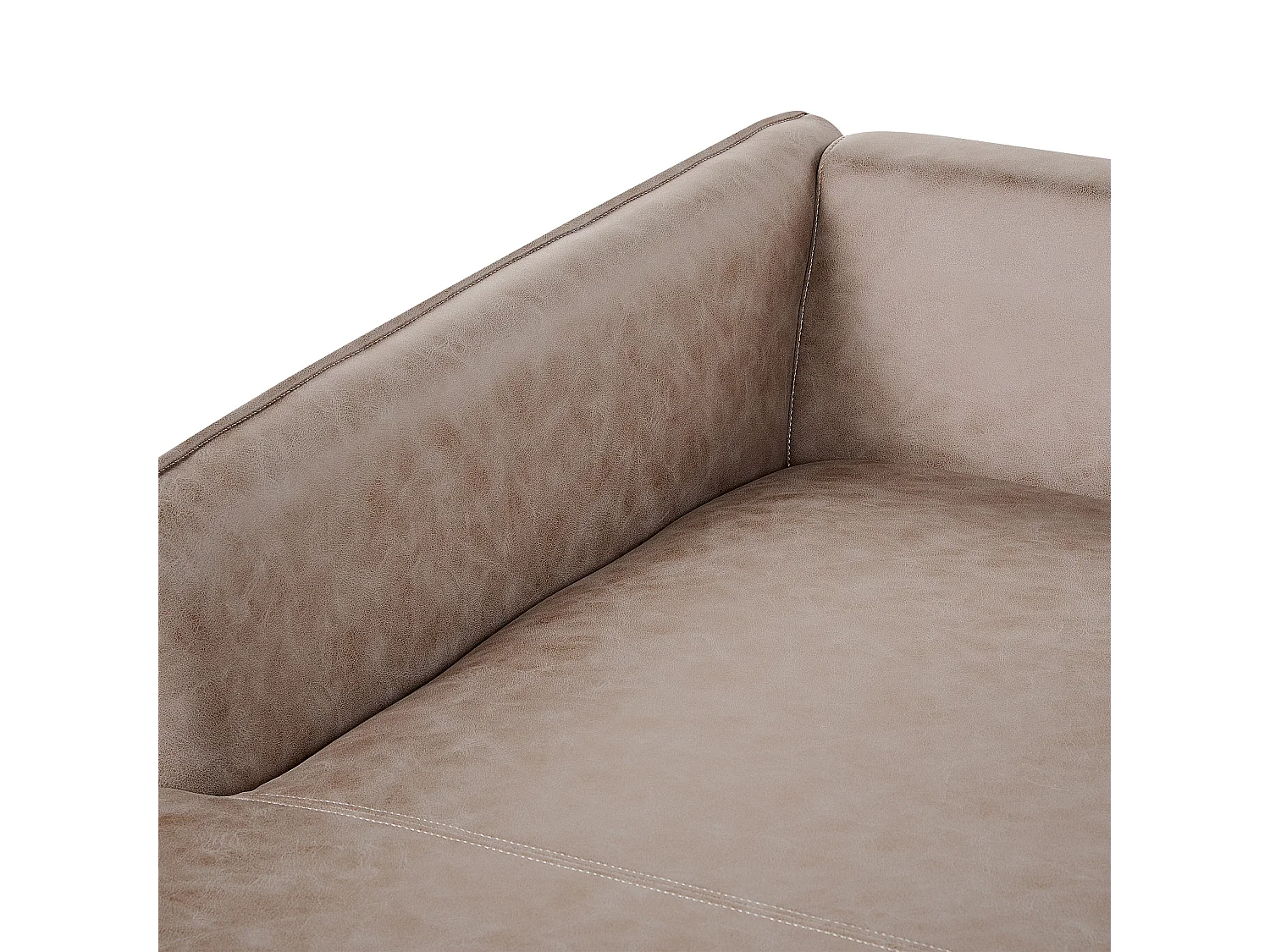 Hoekbank GALLO Kunstsuède Lichtbruin 3-zitter Rechterzijde