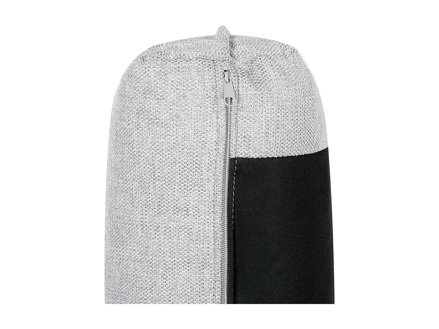 Ecksofa 3-Sitzer aus Leinen grau rechtsseitig L-Form modern schwarze Beine Elga