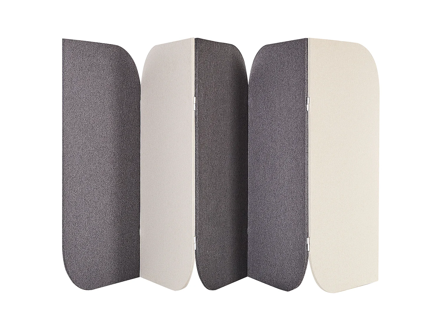 Séparateur de pièce acoustique à 5 panneaux SHADY Gris 400 cm 160 cm
