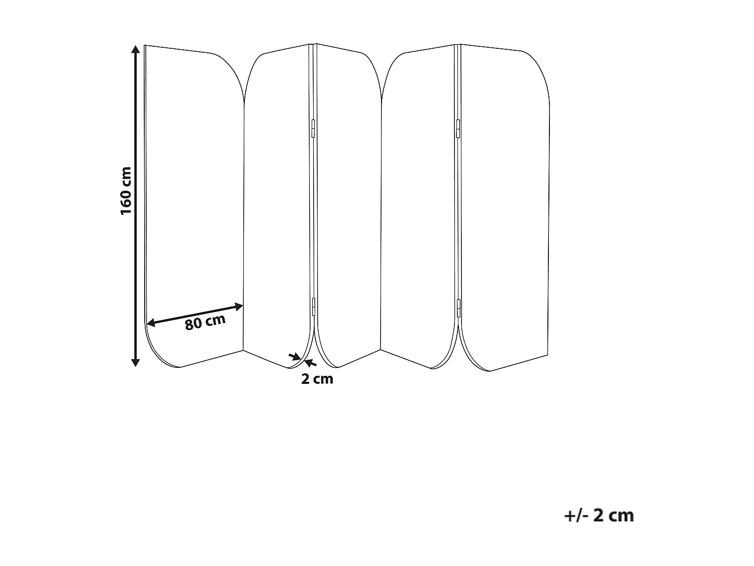 Séparateur de pièce acoustique à 5 panneaux SHADY Gris 400 cm 160 cm