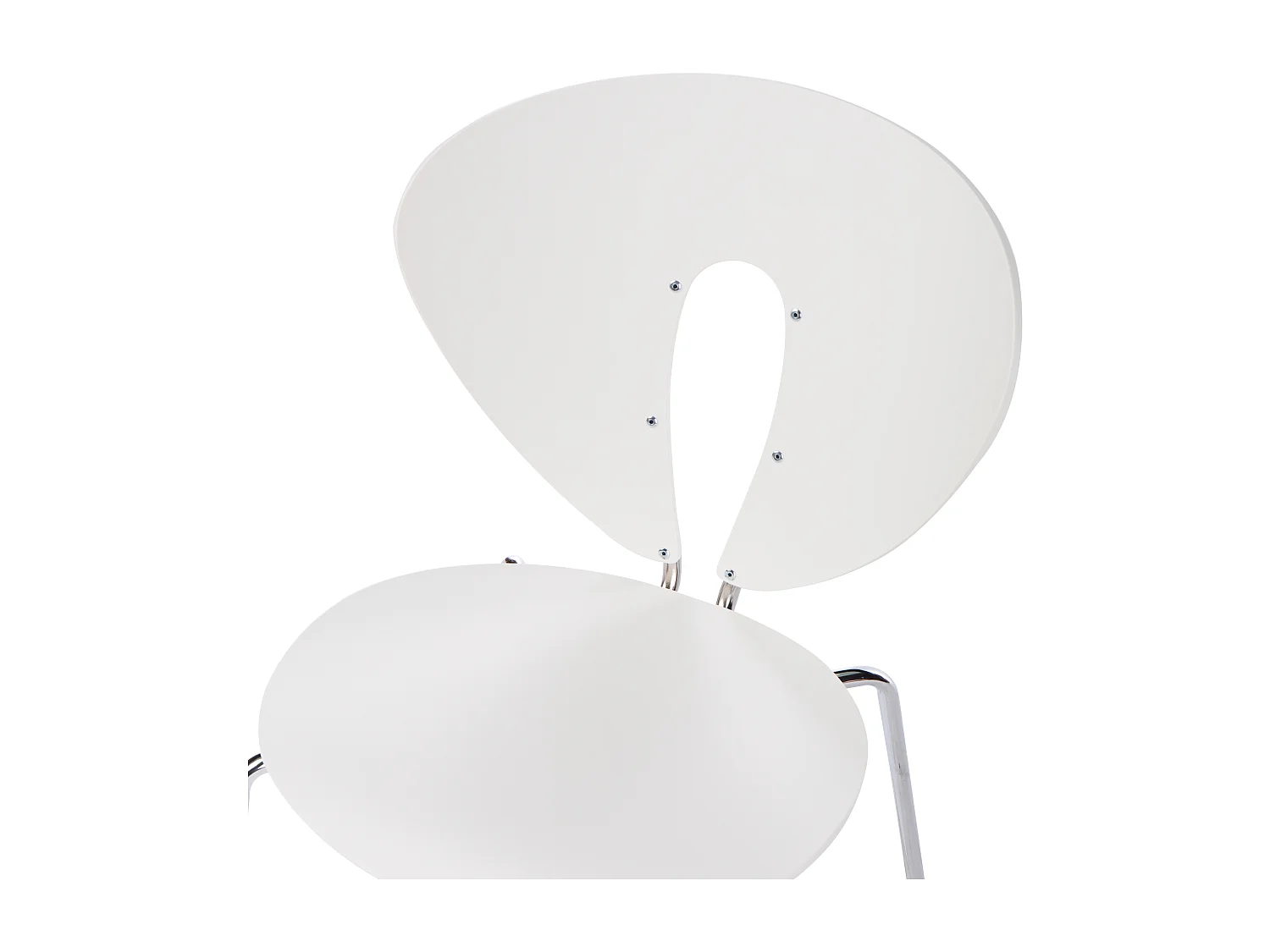 Conjunto de 2 sillas de comedor TRACY Blanco