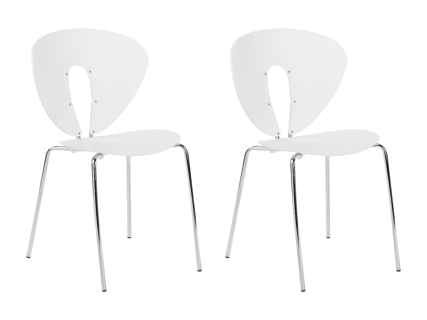 Lot de 2 chaises de salle à manger TRACY Blanc