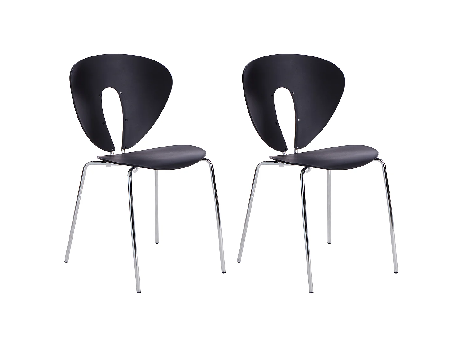Set van 2 eetkamerstoelen TRACY Zwart