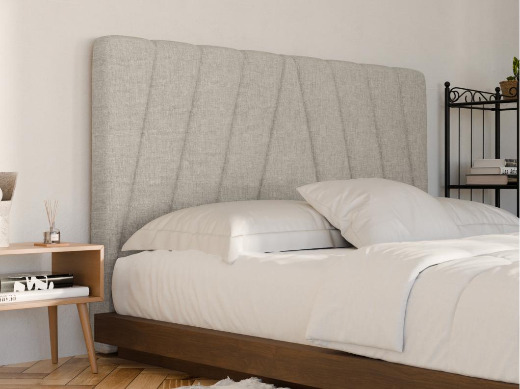Hoofdbord 190 cm - Stof - Beige - LIDAMA van Pascal Morabito