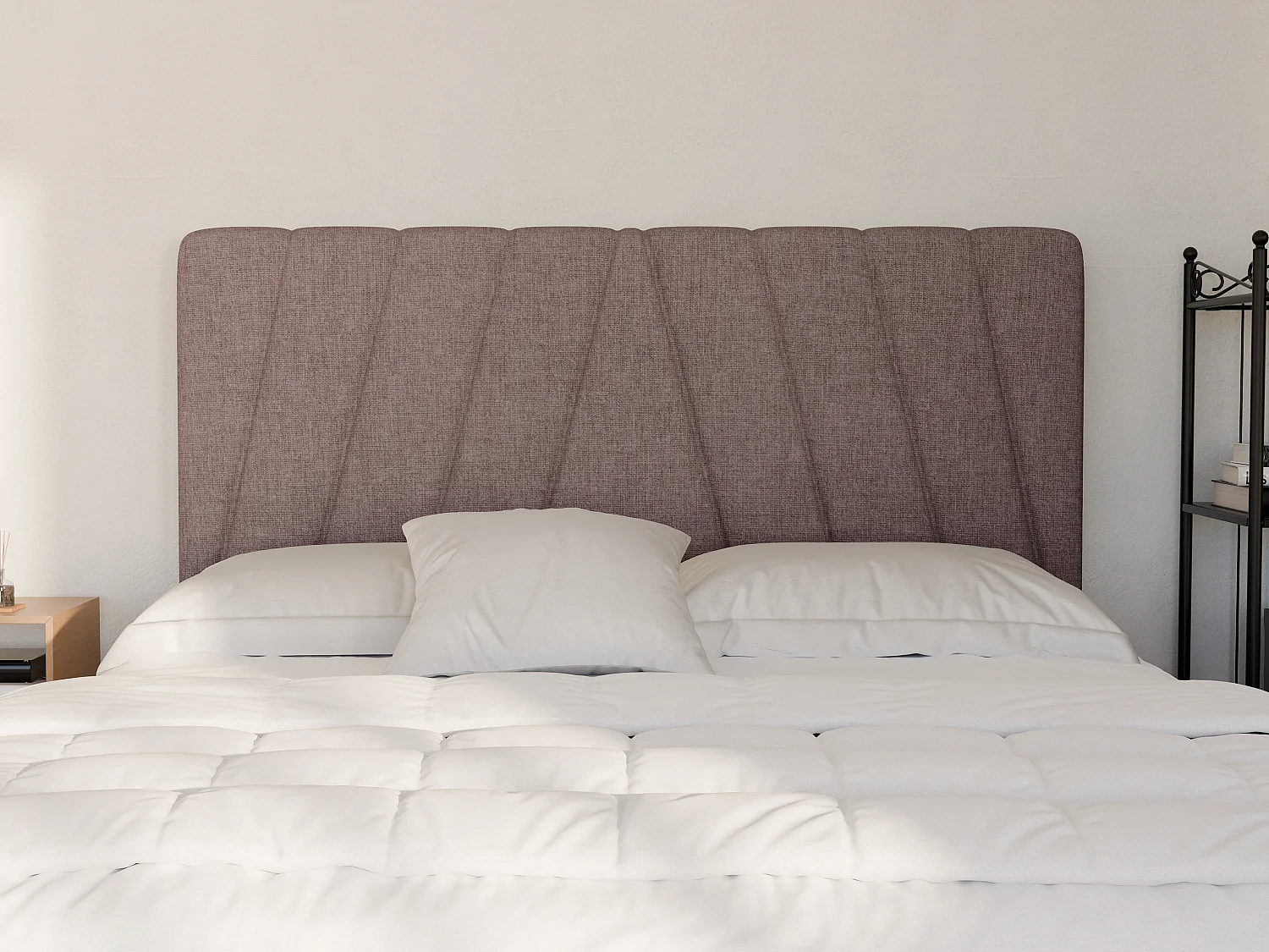 Sengegavl 150 cm - Stof - Lysviolet - LIDAMA af Pascal Morabito