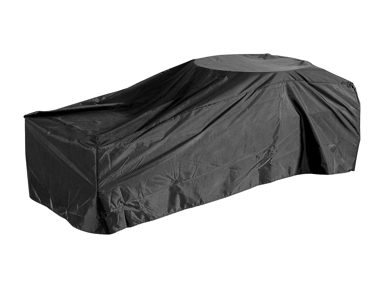 Table braséro rectangulaire au gaz en MGO effet béton – Foyer rond - SEROZA