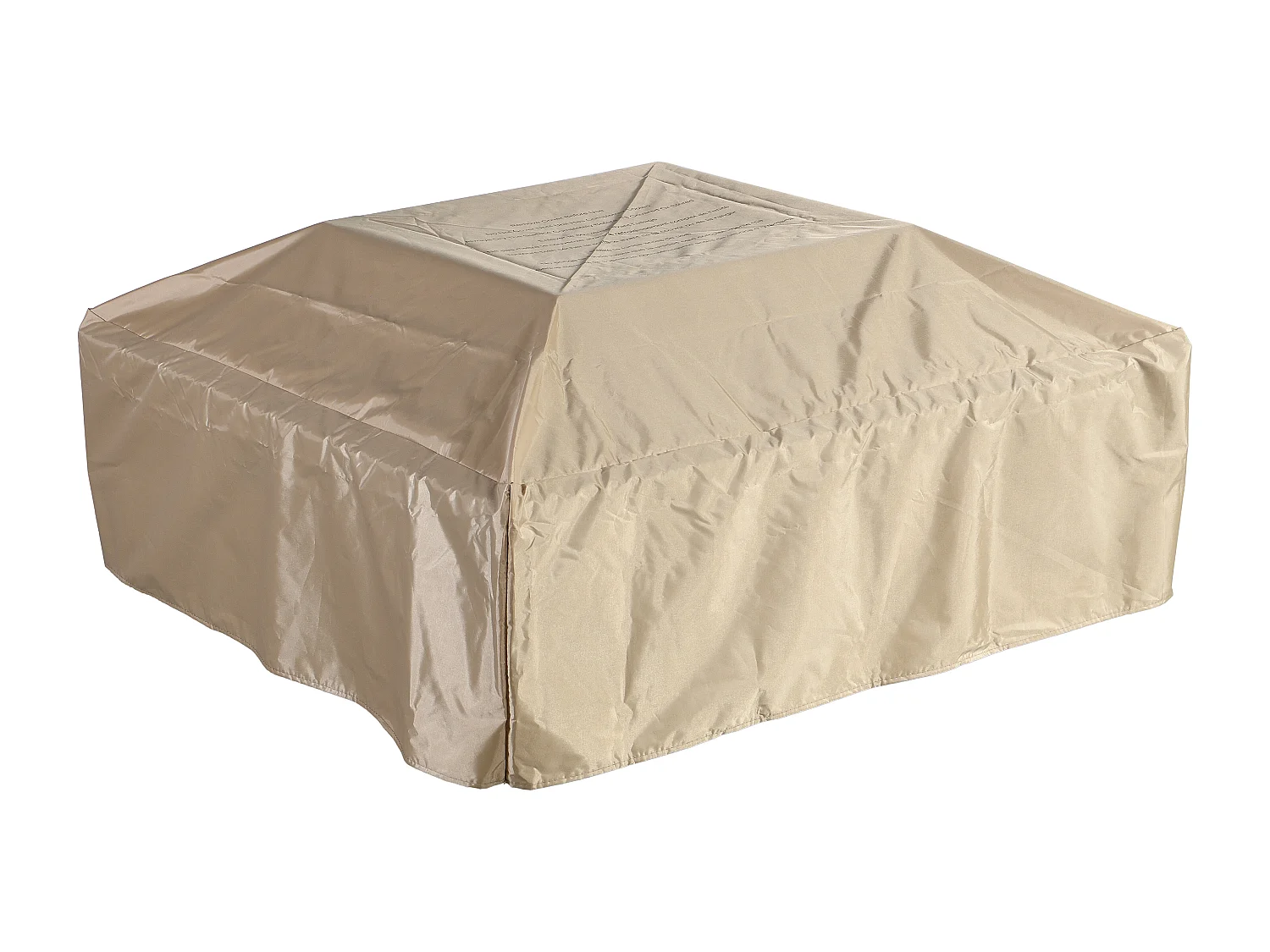 Mesa brasero cuadrada de gas en MGO efecto hormigón - SEROZA