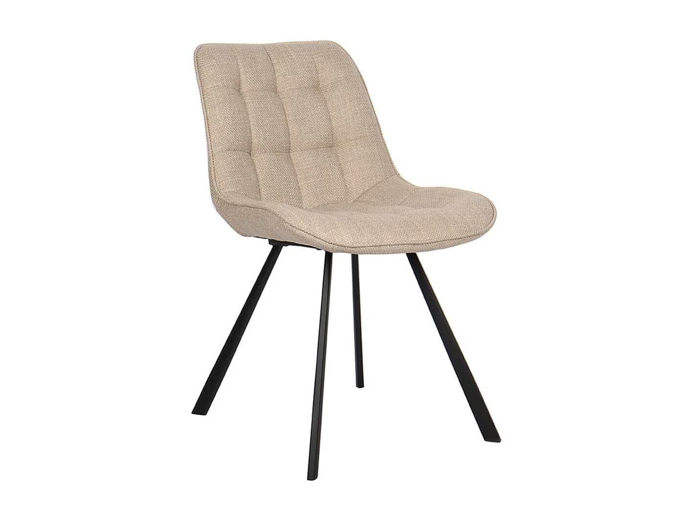 Stuhl PALMA – Beiger Stoff – L51 x H80 x T61 cm – Komfort und Eleganz