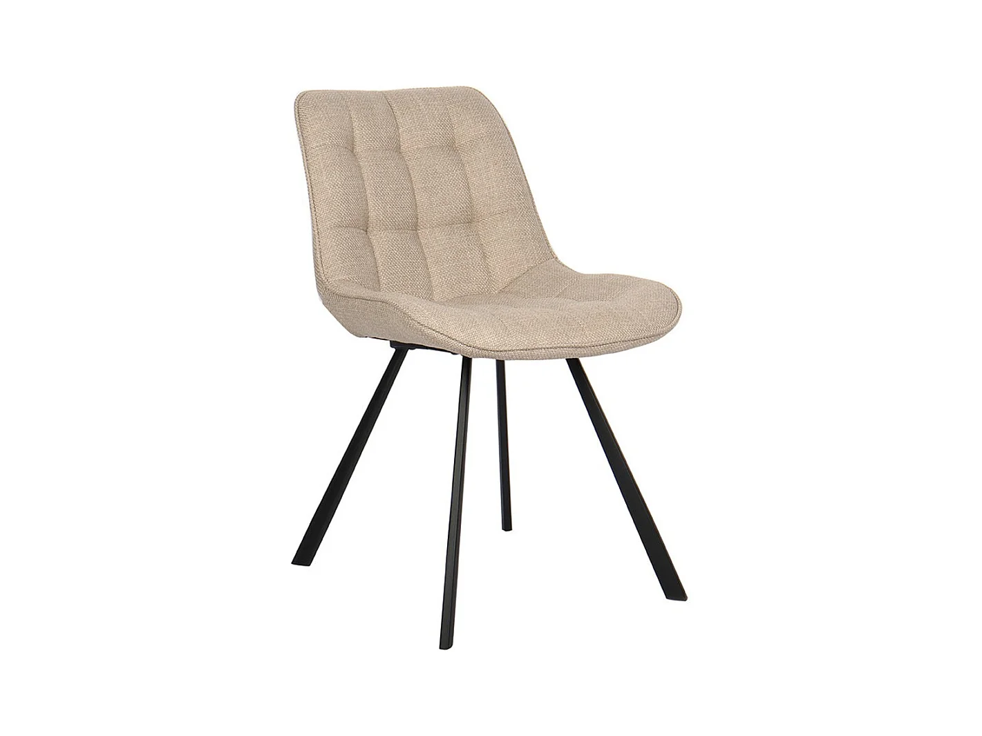 Chaise PALMA – Tissu beige – L51 x H80 x P61 cm – Confort et élégance