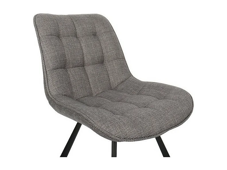 Chaise PALMA – Tissu gris clair – L51 x H80 x P61 cm – Élégance et confort