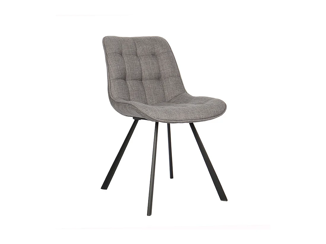 Stoel PALMA – Lichtgrijze stof – L51 x H80 x D61 cm – Elegantie en comfort