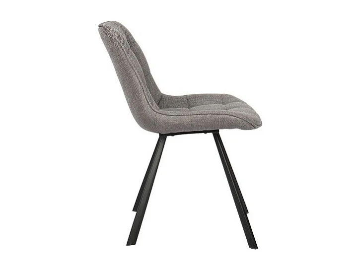Chaise PALMA – Tissu gris clair – L51 x H80 x P61 cm – Élégance et confort