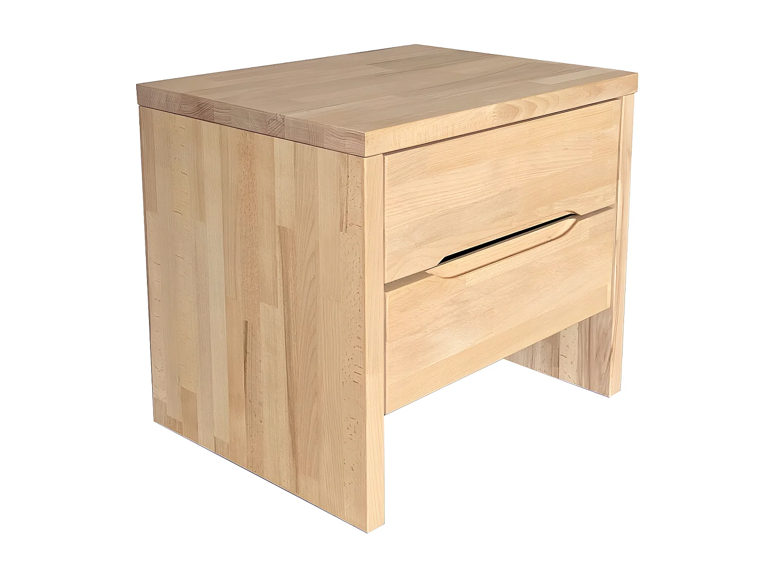 Chevet 2 tiroirs 35x45x40 cm/ Hêtre massif huilé