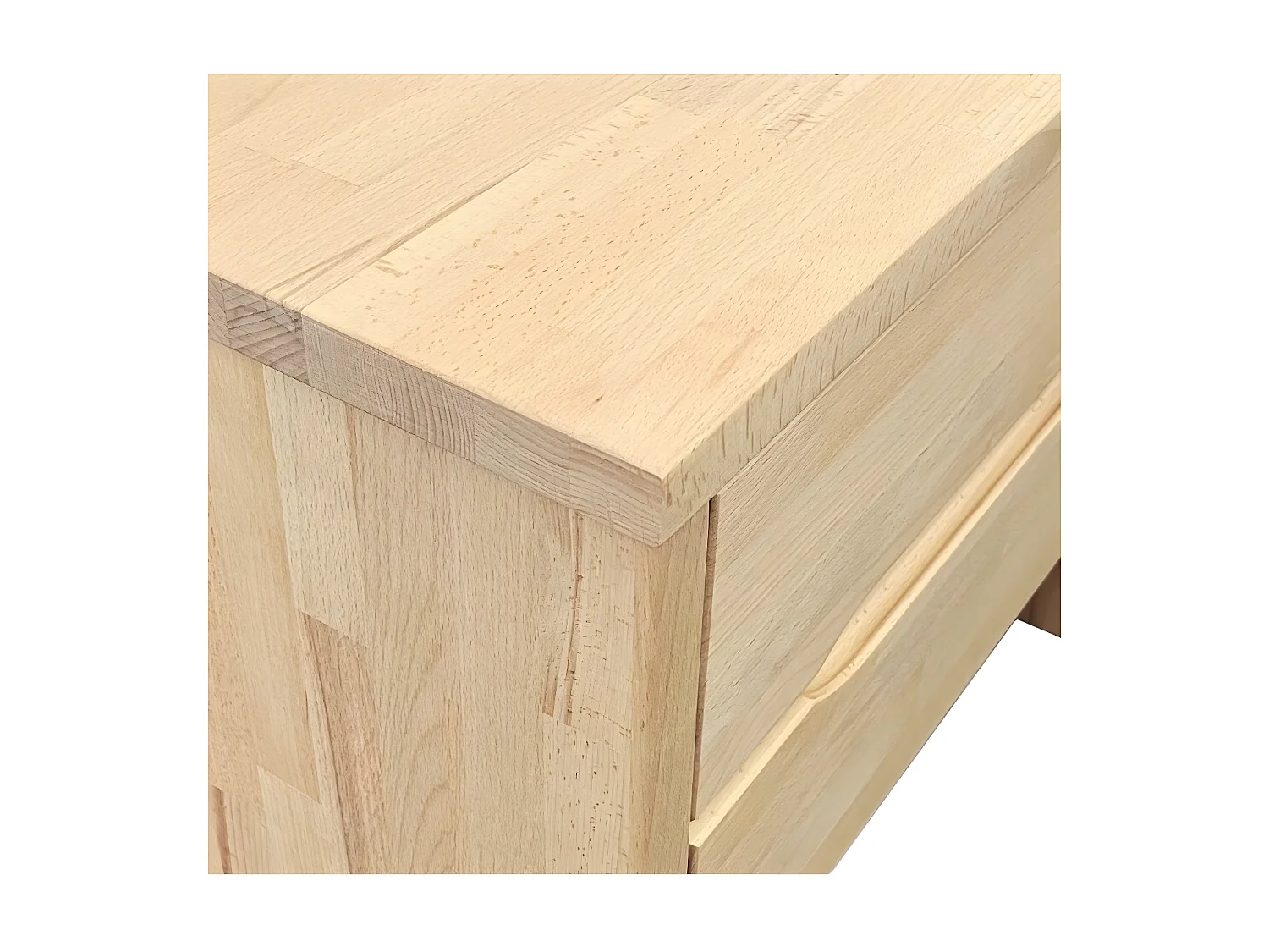Chevet 2 tiroirs 35x45x40 cm/ Hêtre massif huilé