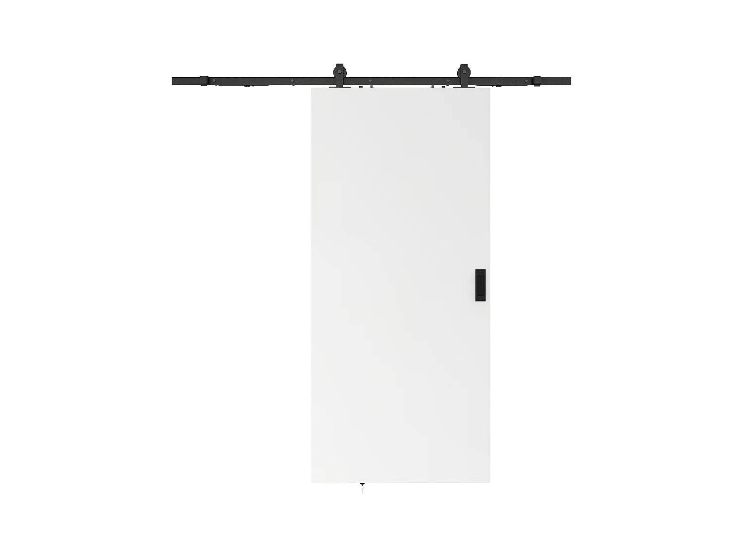 Puerta corredera vista - Alt. 205 x L83 cm - MDF + PVC blanco - VARIN II