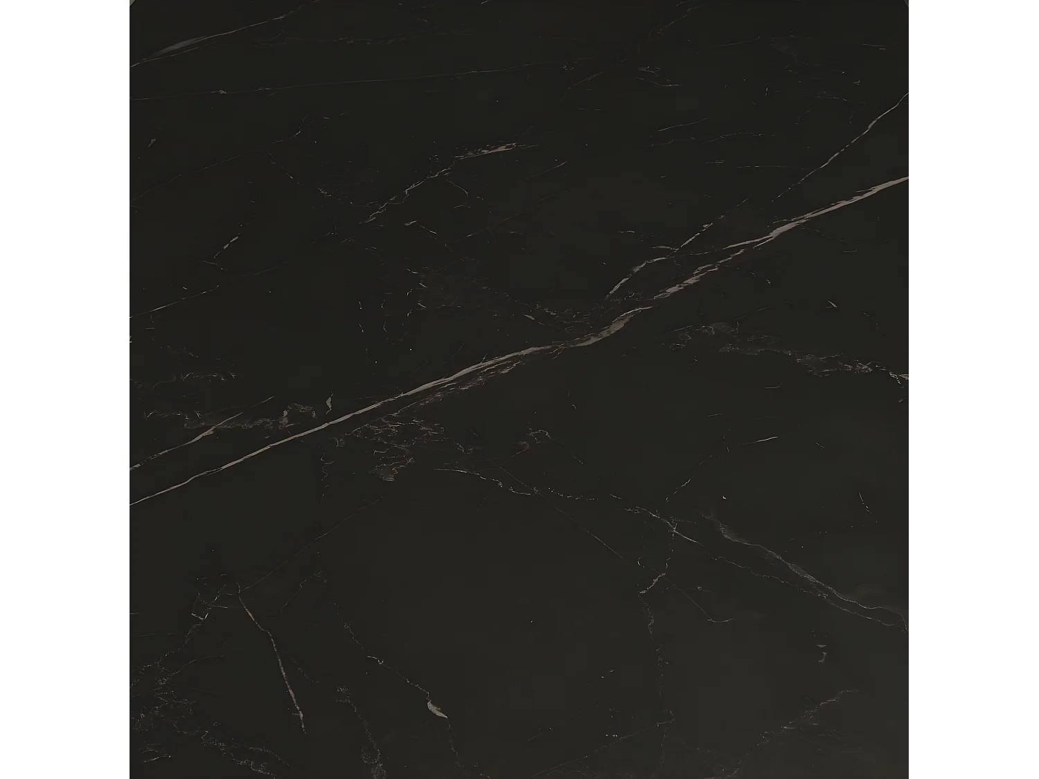 Table à manger extensible en pierre Osiris 280x90cm - Noir effet marbre - 12 personnes