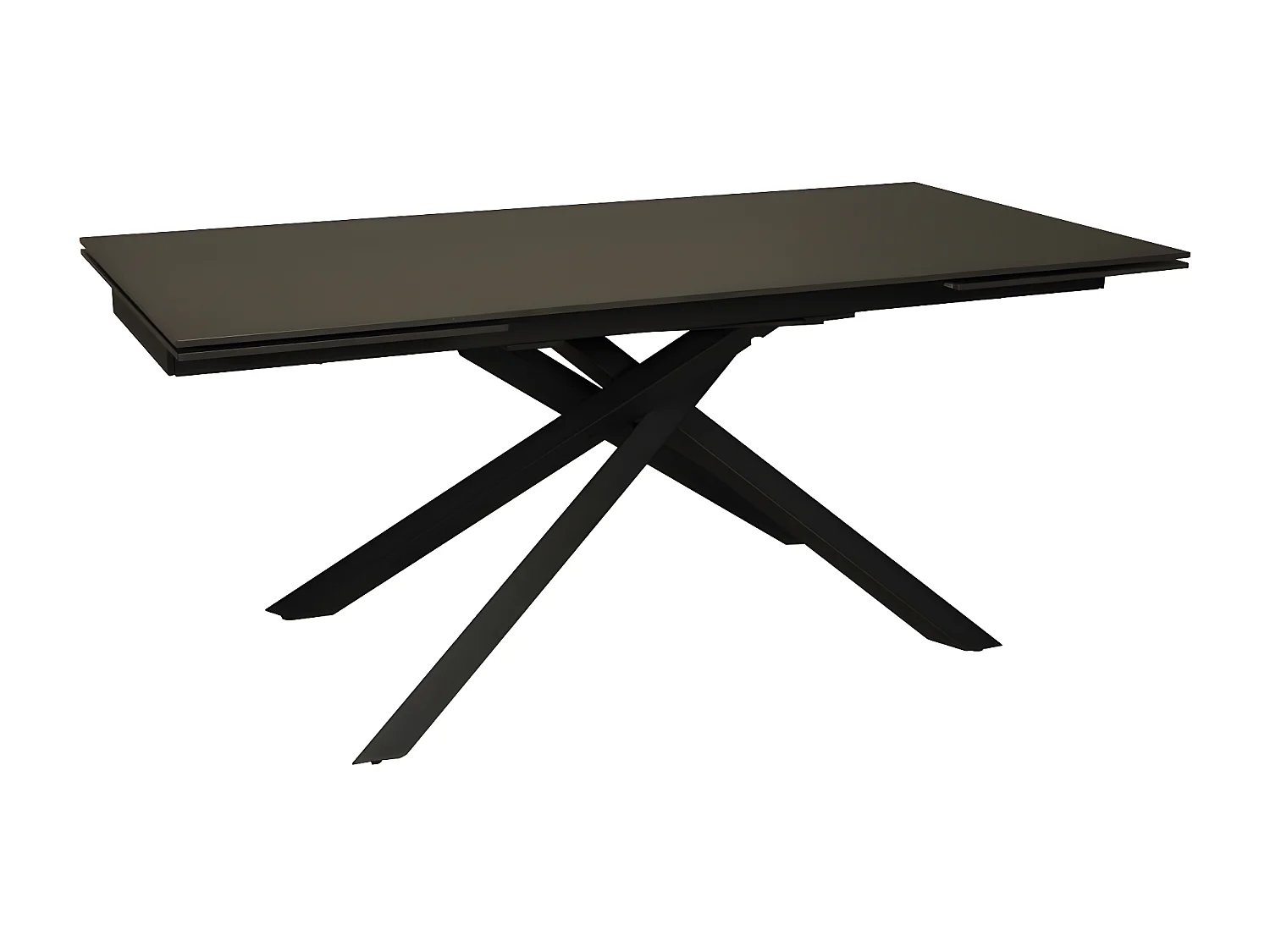 TABLE À MANGER EXTENSIBLE EN PIERRE OSIRIS / TABLE 180X90CM + 2 ALLONGES DE 50CM - 12 PERSONNES / Anthracite
