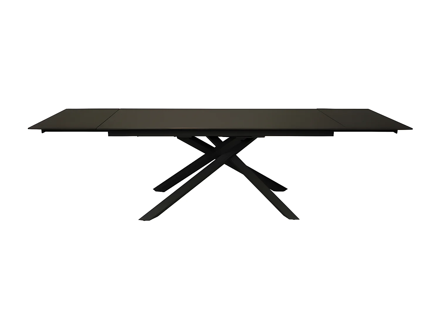 TABLE À MANGER EXTENSIBLE EN PIERRE OSIRIS / TABLE 180X90CM + 2 ALLONGES DE 50CM - 12 PERSONNES / Anthracite