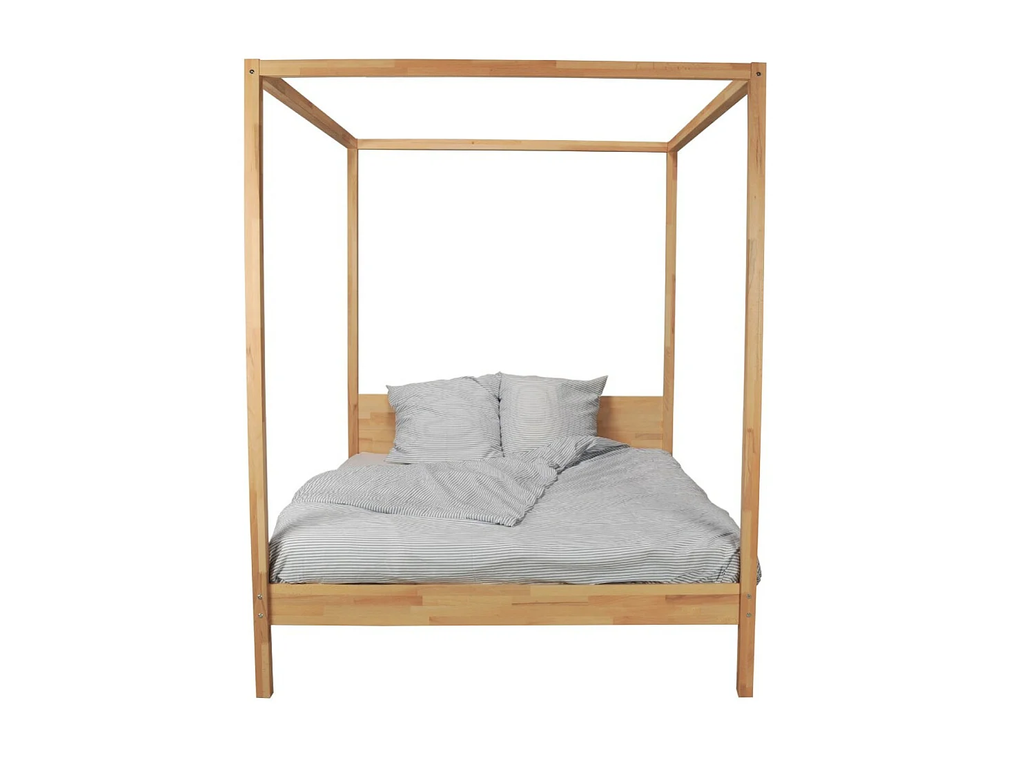 LIT DOUBLE À BALDAQUIN ROMANCE 160X200 / HÊTRE MASSIF HUILE