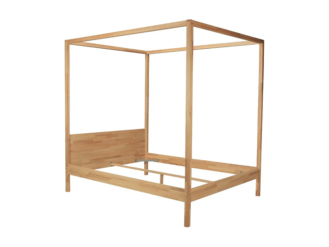 LIT DOUBLE À BALDAQUIN ROMANCE 160X200 / HÊTRE MASSIF HUILE