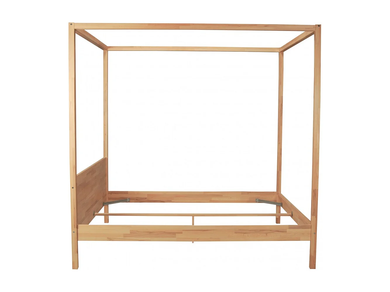 LIT DOUBLE À BALDAQUIN ROMANCE 160X200 / HÊTRE MASSIF HUILE