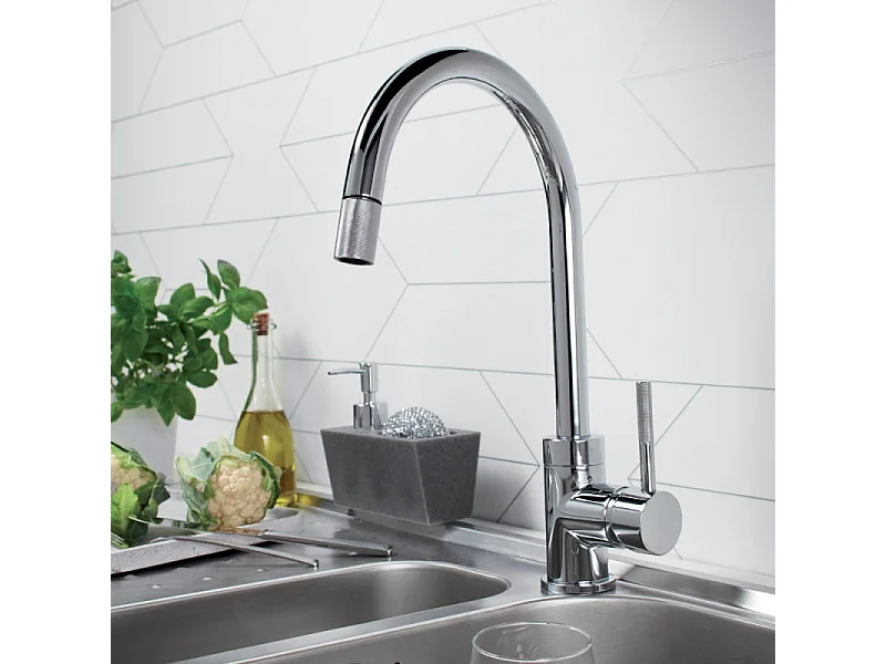 Robinet cuisine douchette extractible JACOB DELAFON Edgar chrome