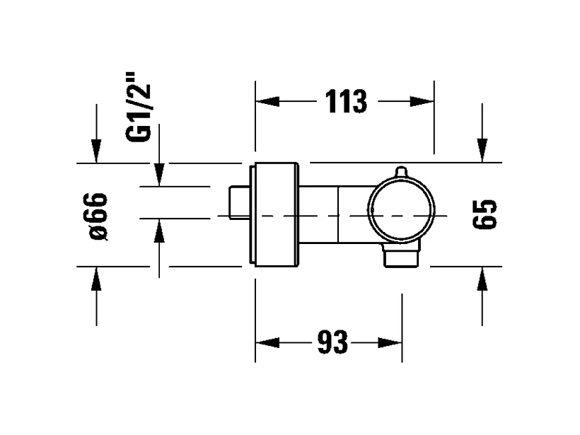 Mitigeur de douche thermostatique DURAVIT 1000 chromé brillant