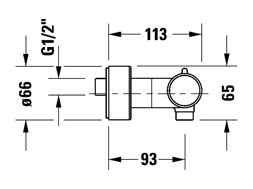 Mitigeur de douche thermostatique DURAVIT 1000 chromé brillant