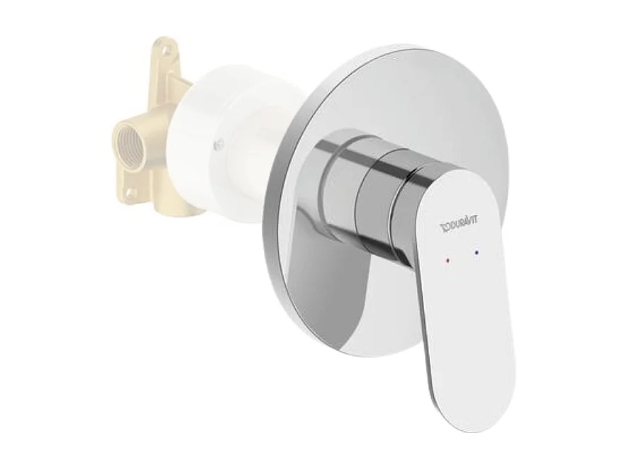 Façade robinet encastré 2 sorties DURAVIT Wave sans inverseur chromé brillant