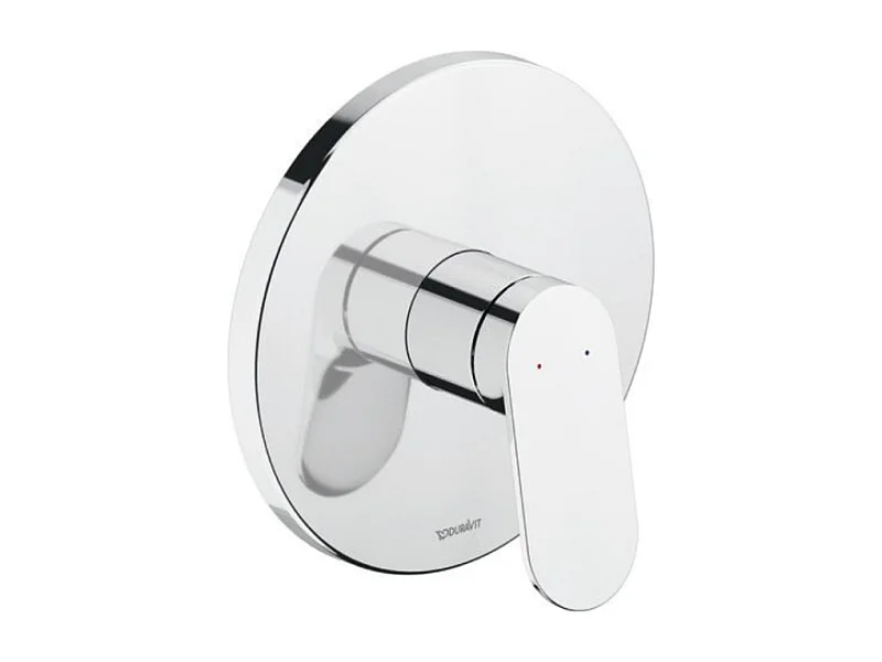 Façade robinet encastré 2 sorties DURAVIT Wave sans inverseur chromé brillant