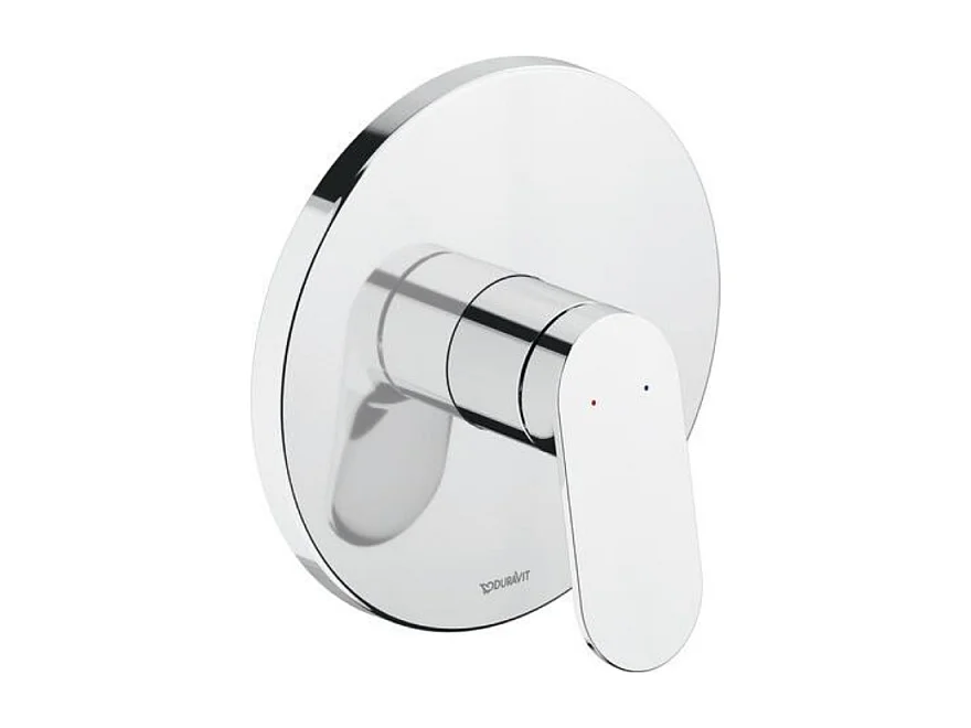 Façade robinet encastré 2 sorties DURAVIT Wave sans inverseur chromé brillant