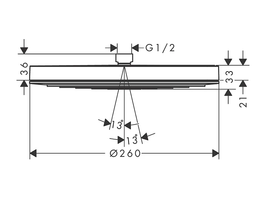 HANSGROHE Pulsify S 260 EcoSmart fija de ducha Bronce cepillado