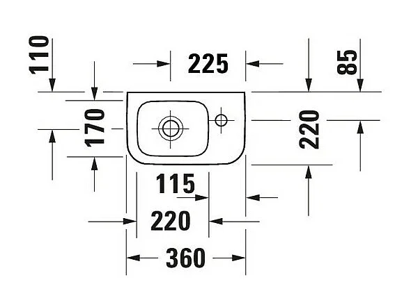 Lave-mains DURAVIT Duravit No.1 36 cm