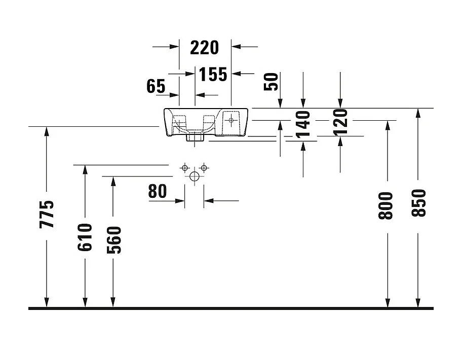 Lave-mains DURAVIT Duravit No.1 36 cm