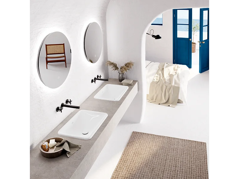 Vasque rectangle 67,5 x 45 à encastrer VILLEROY ET BOCH Loop & Friends TitanCeram