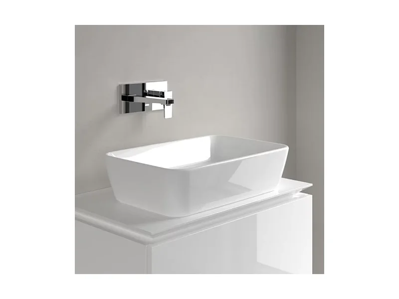 Vasque rectangle à poser VILLEROY ET BOCH Architectura Blanc CeramicPlus 60 x 40,5 sans trop-plein