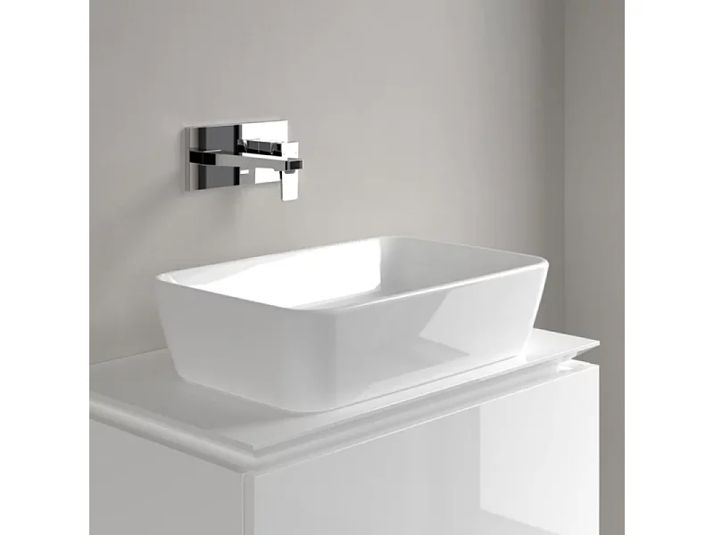 Vasque rectangle à poser VILLEROY ET BOCH Architectura Blanc CeramicPlus 60 x 40,5 sans trop-plein