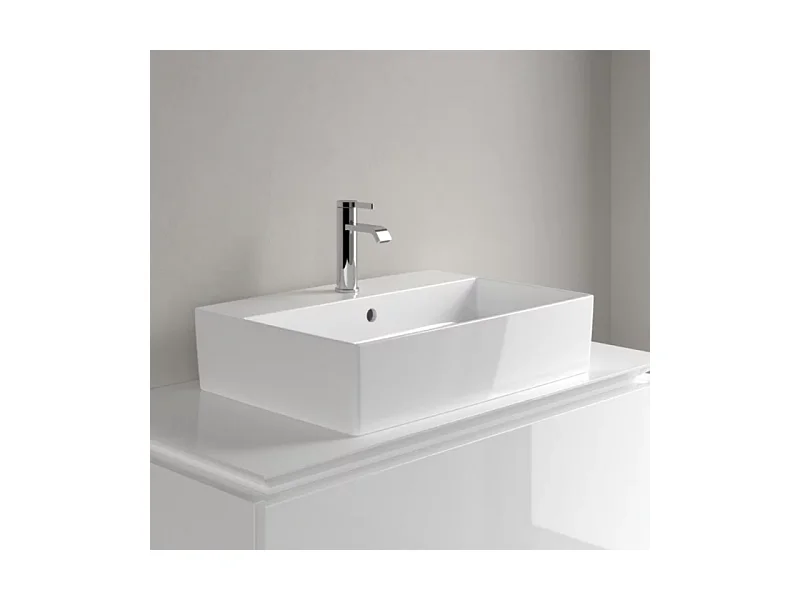 Vasque à poser VILLEROY ET BOCH Memento 2.0 blanc ceramic plus avec trop plein 60 x 42 cm