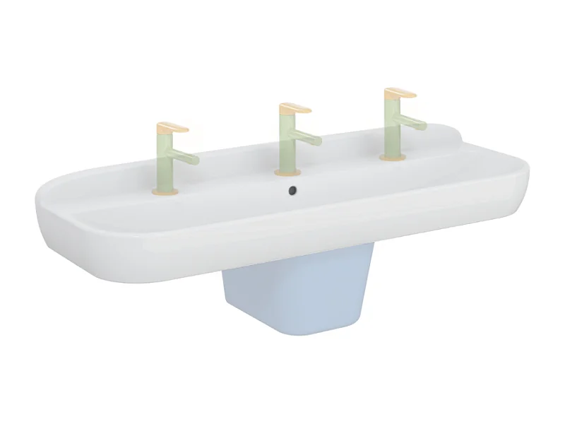 Lavabo pour enfant VITRA Sento Kids 125 cm avec trop-plein