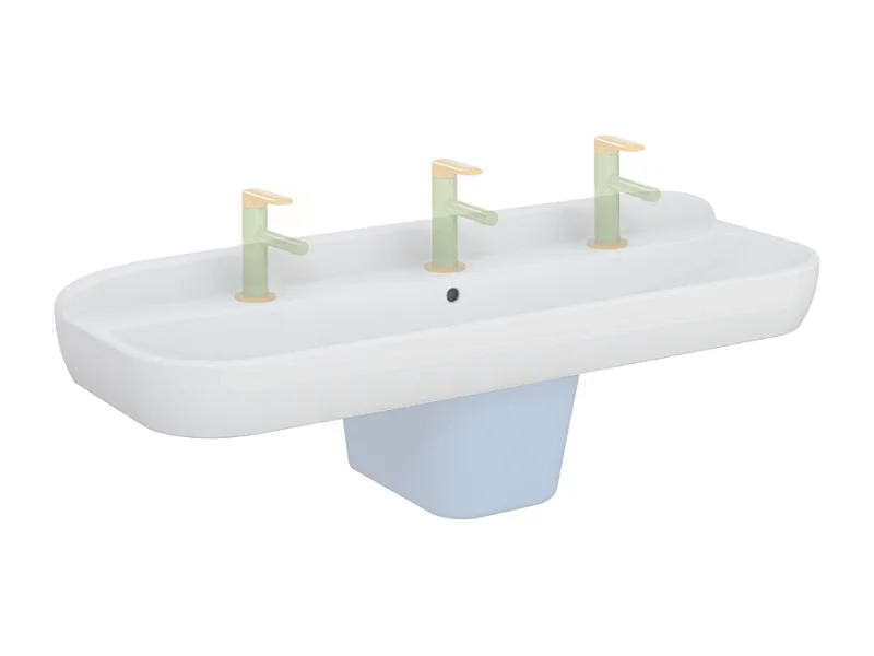 Lavabo pour enfant VITRA Sento Kids 125 cm avec trop-plein