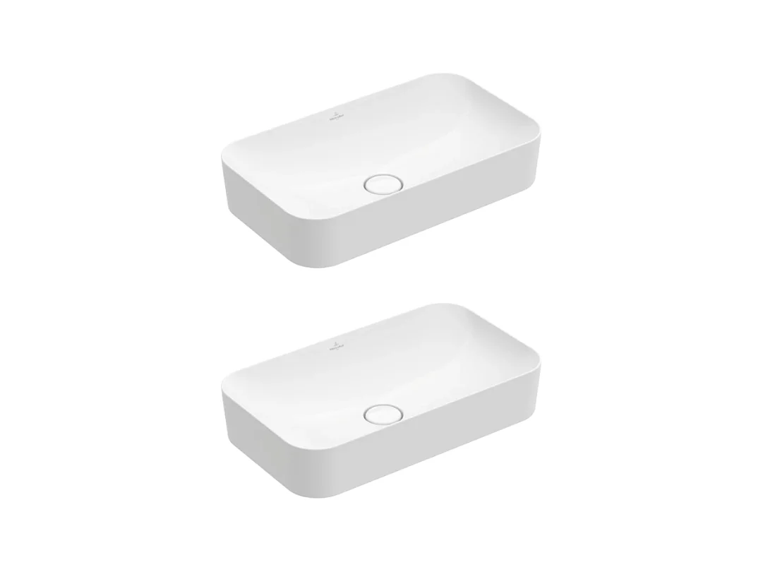 Lot de deux vasques à poser VILLEROY ET BOCH Finion Stone White CeramicPlus