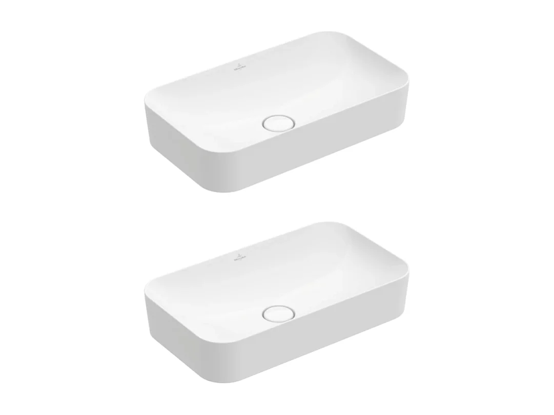 Lot de deux vasques à poser VILLEROY ET BOCH Finion Stone White CeramicPlus