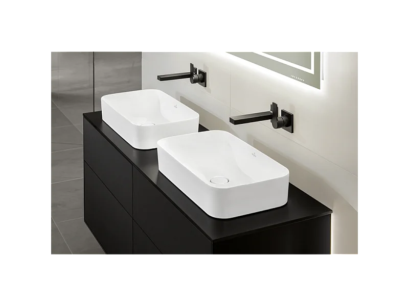 Lot de deux vasques à poser VILLEROY ET BOCH Finion Stone White CeramicPlus