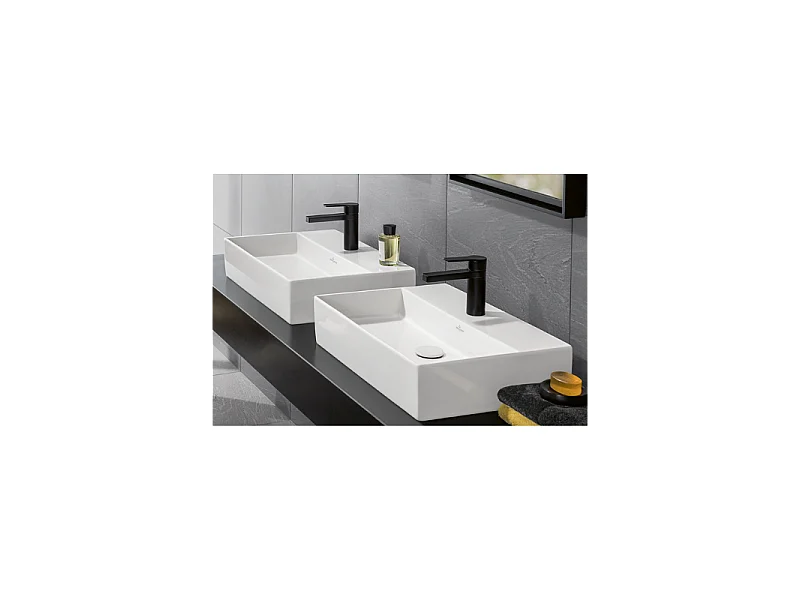 Lot de deux vasques à  poser 60x42 cm Stone White CeramicPlus VILLEROY ET BOCH Memento 2.0