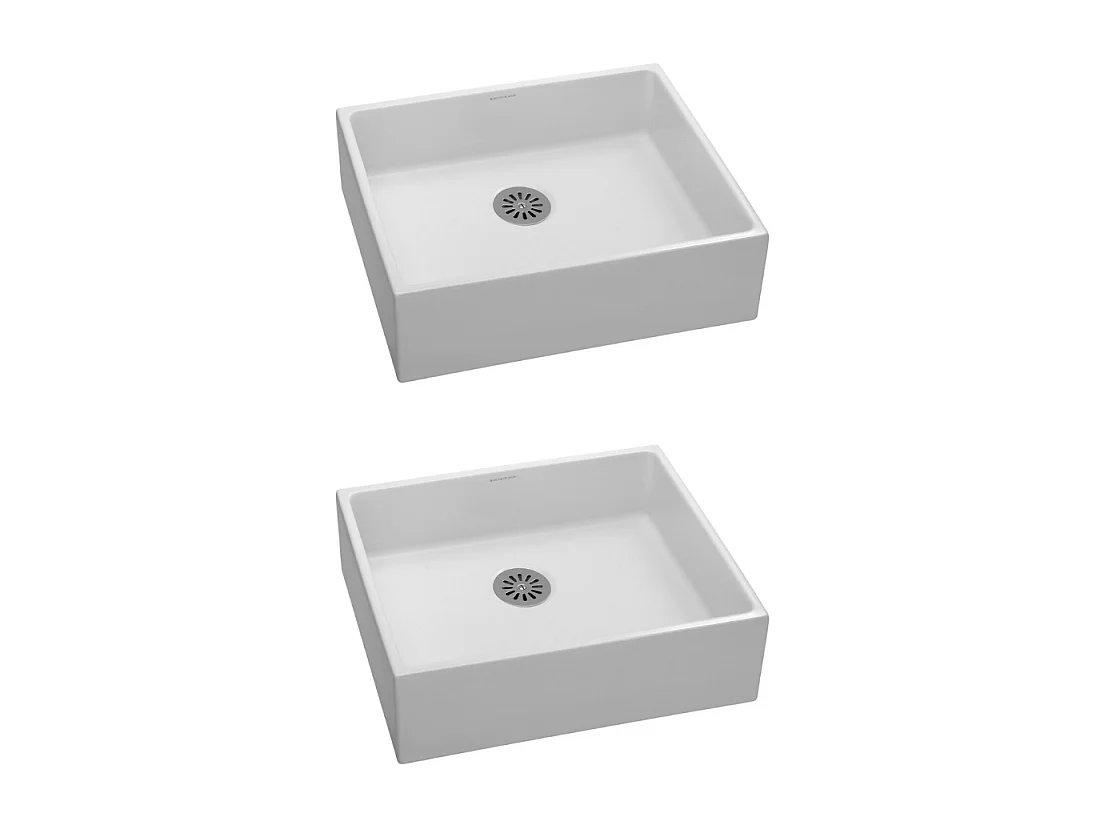 Lot de deux vasques à poser JACOB DELAFON Delta 50x40 blanc