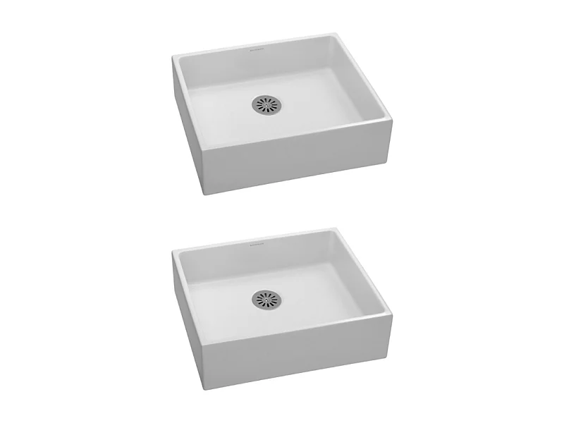 Lot de deux vasques à poser JACOB DELAFON Delta 50x40 blanc