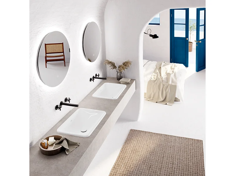 Vasque rectangle 60 x 40,5 à encastrer VILLEROY ET BOCH Loop & Friends TitanCeram