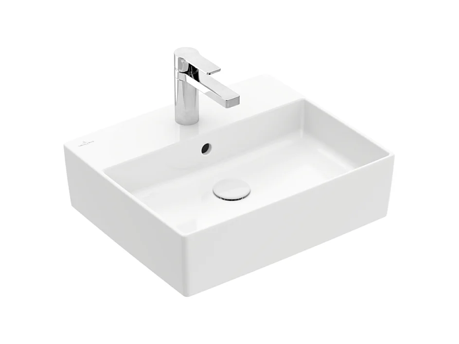 Vasque à poser VILLEROY ET BOCH Memento 2.0 blanc avec trop plein 50 x 42 cm